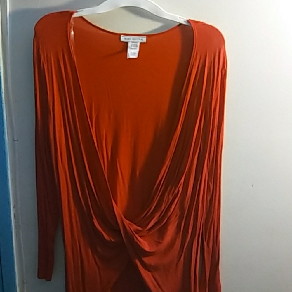 Long Red dress shirt